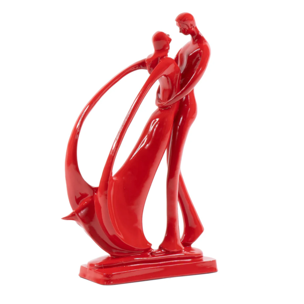 BAILEY Couple Tabletop Sculpture Red