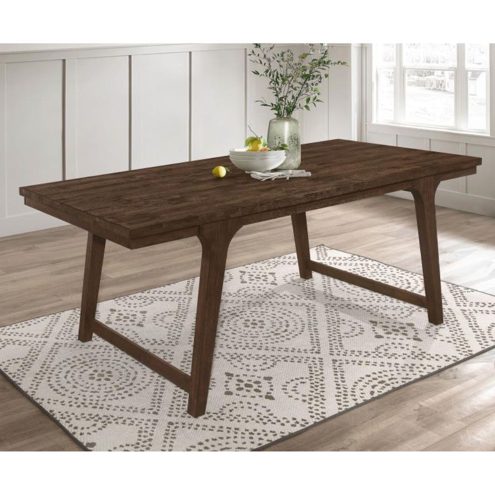 REYNOLDS Rectangular 79-inch Wood Dining Table Brown Oak