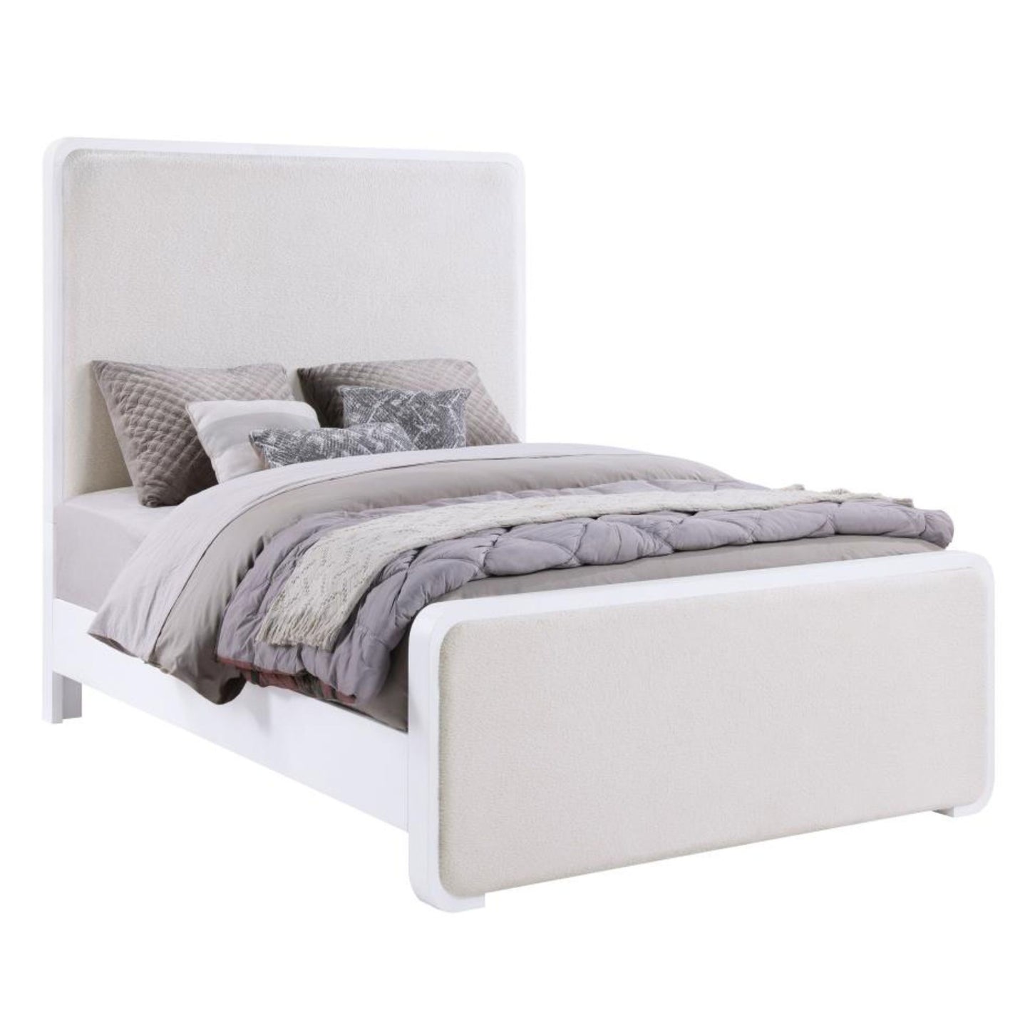 ANASTASIA Boucle Upholstered Eastern King Panel Bed