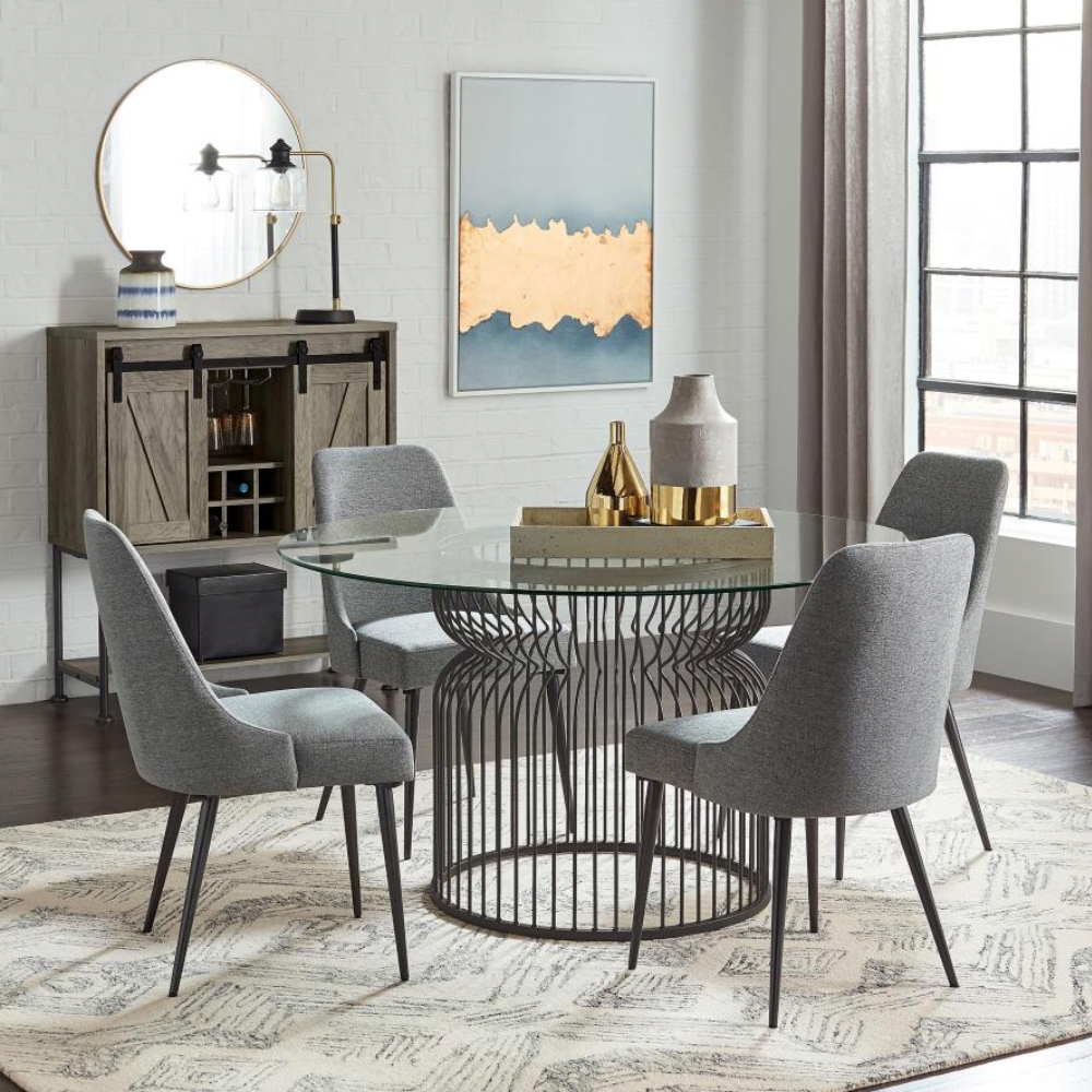 ALAN Fabric Upholstered Dining Side Chair (Set of 2)