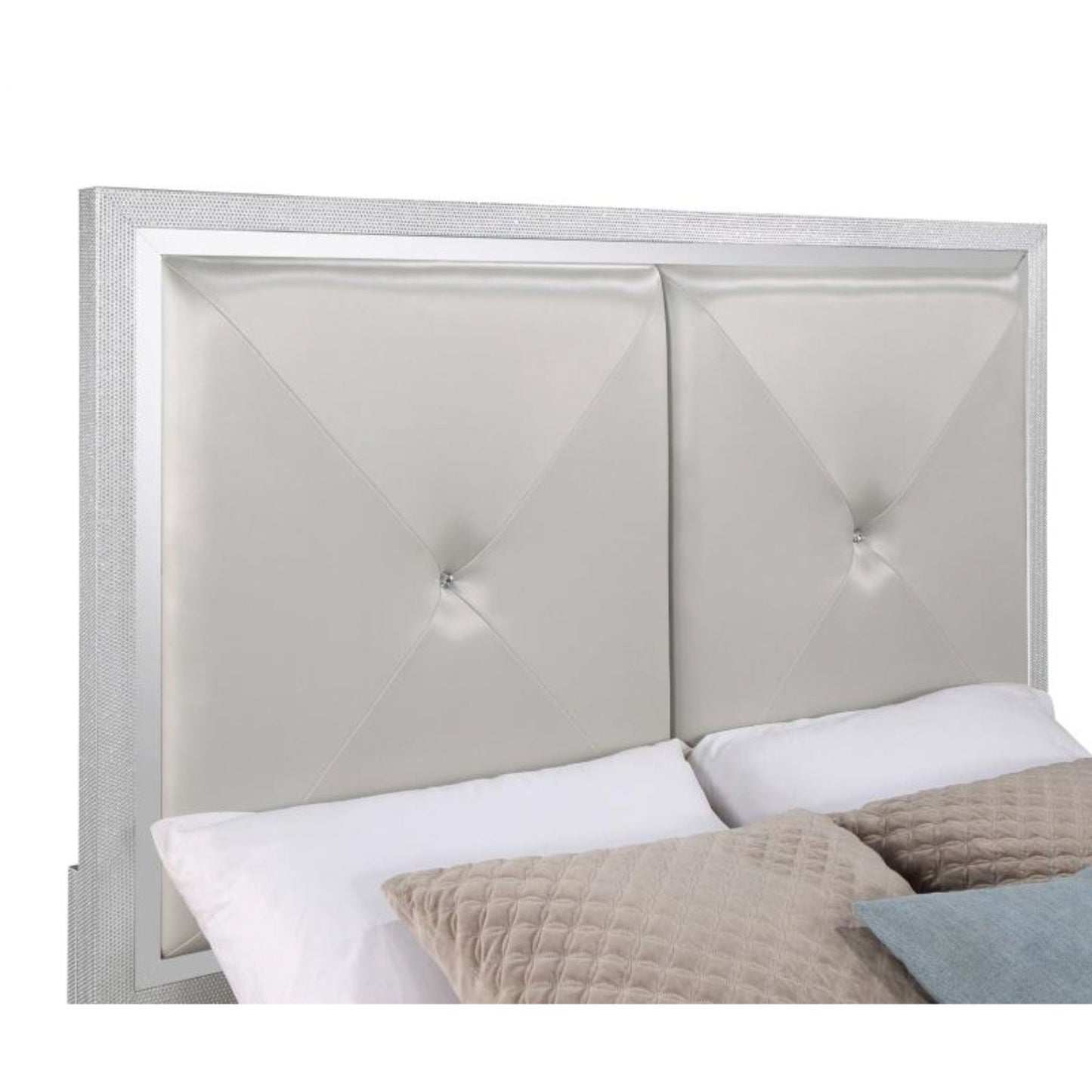 LARUE Upholstered Tufted Queen Panel Bed