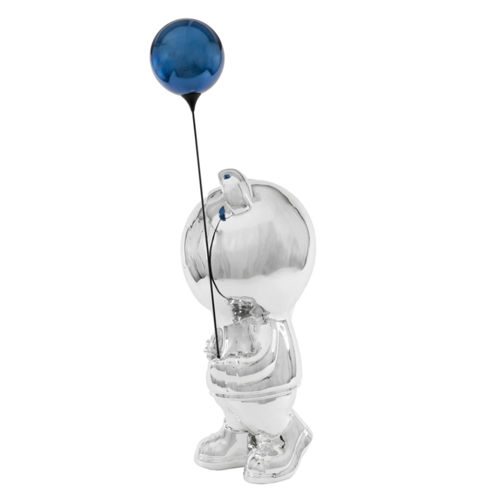 KEVIN Chrome Bear Standing Ballon Sculpture