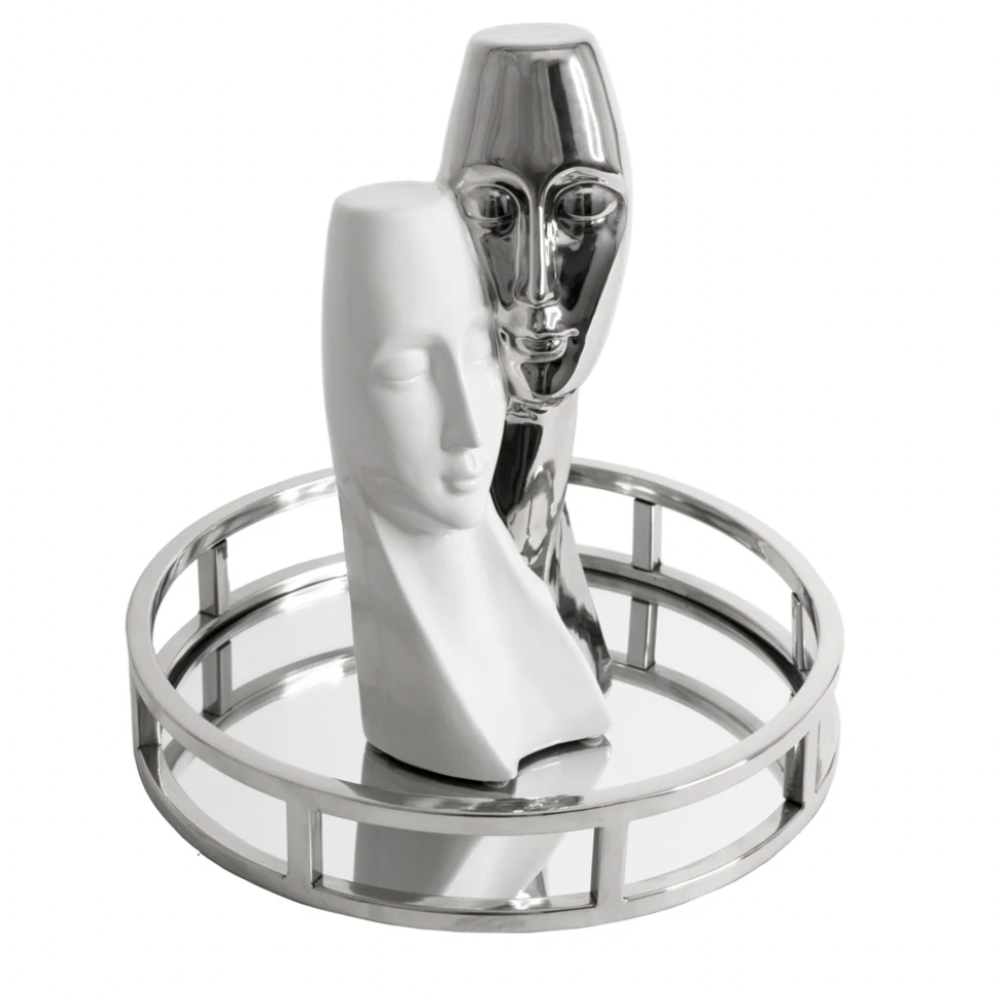 UMA Mirror & Stainless Steel Tabletop Tray