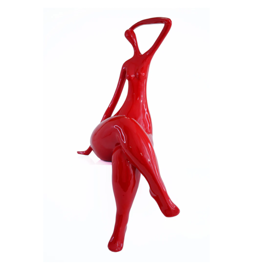 WADE On Edge Woman Sculpture Red
