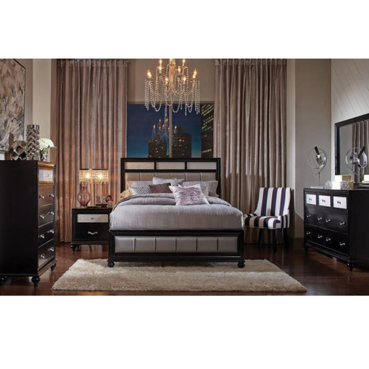 BARZINI 5-piece Eastern King Bedroom Set Black