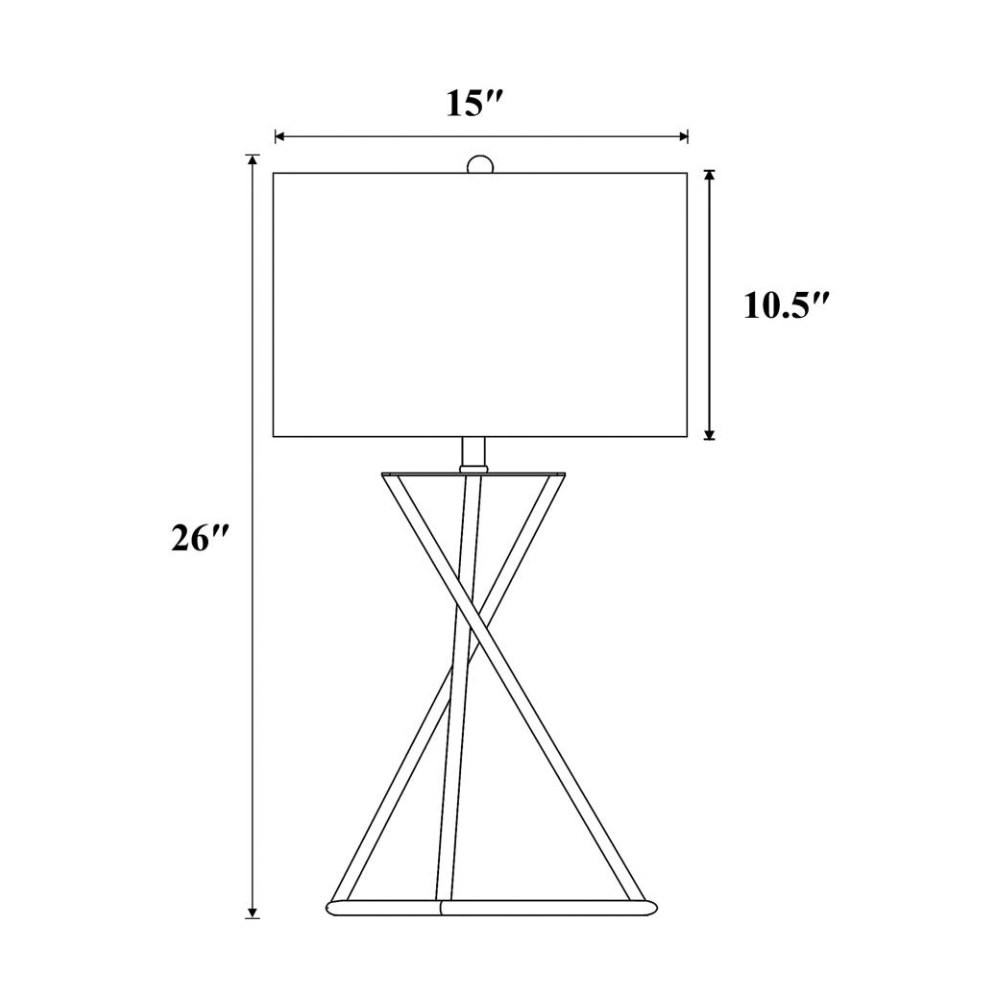 MIRIO Drum Shade Metal Bedside Table Lamp