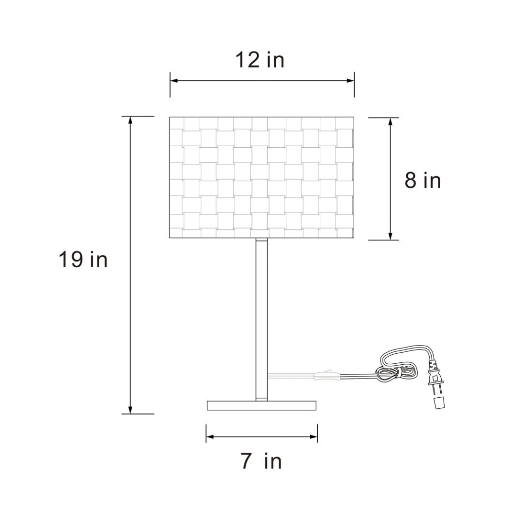 RAMIRO Drum Shade Metal Bedside Table Lamp