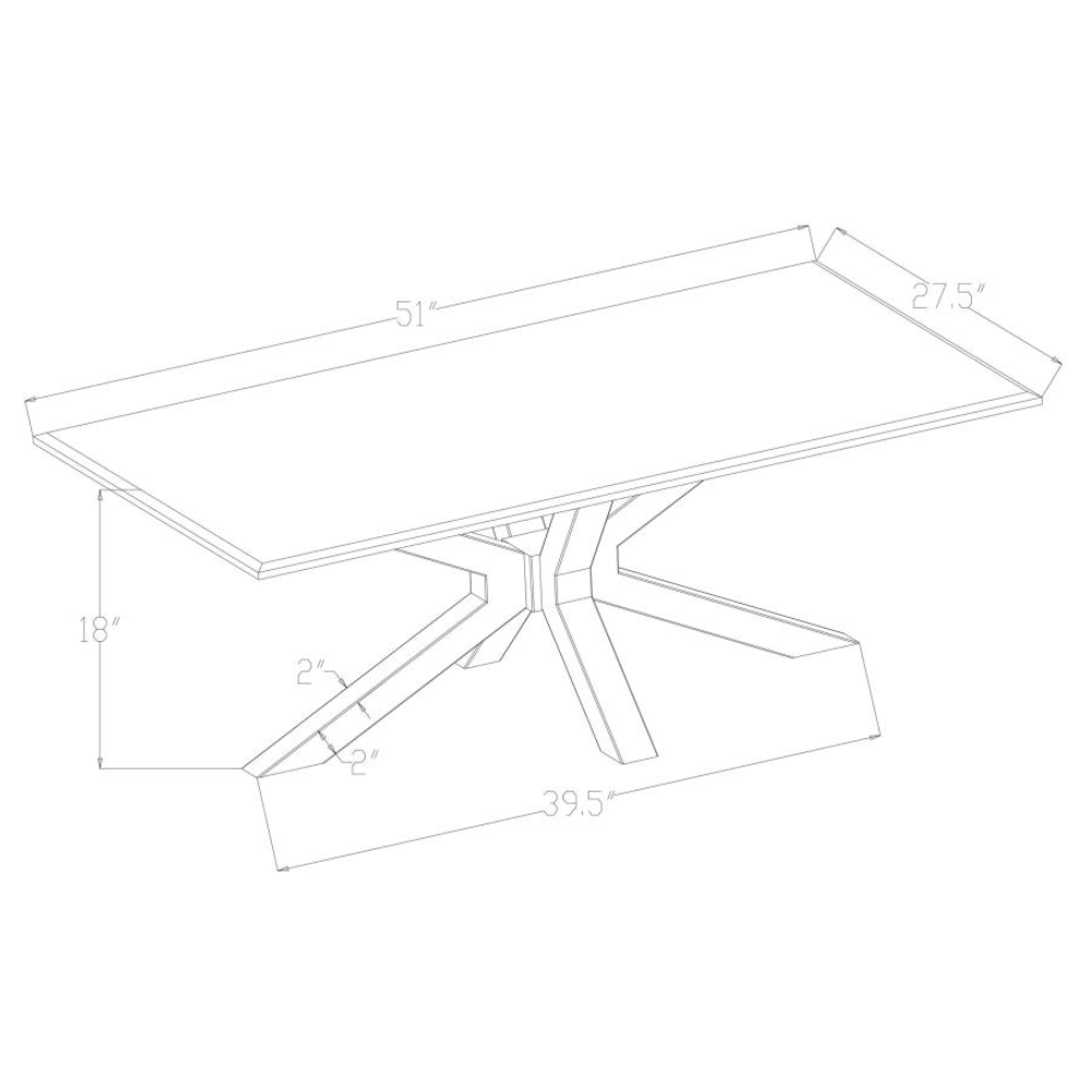 VISALIA Faux Marble Top Coffee Table