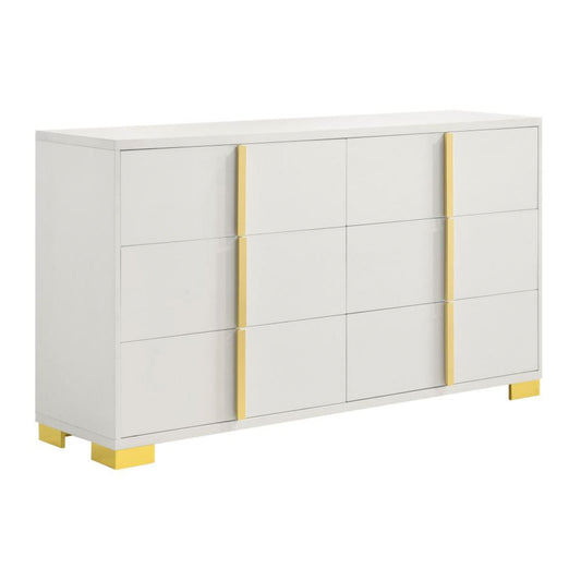 MARCELINE 6-drawer Dresser White