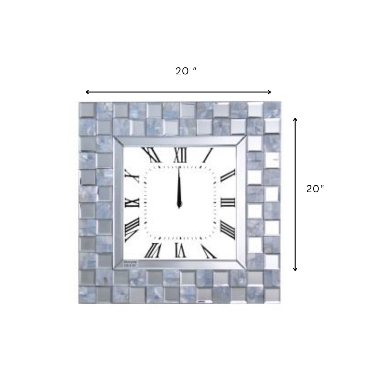 NASA Wall Clock with Mother Pearl Tiles