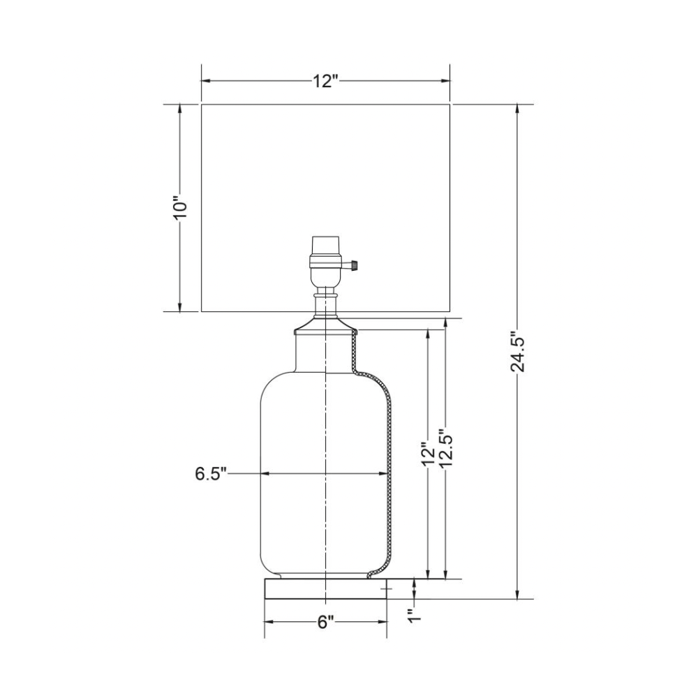 AISHA 25-inch Drum Shade Glass Table Lamp Antique Brass