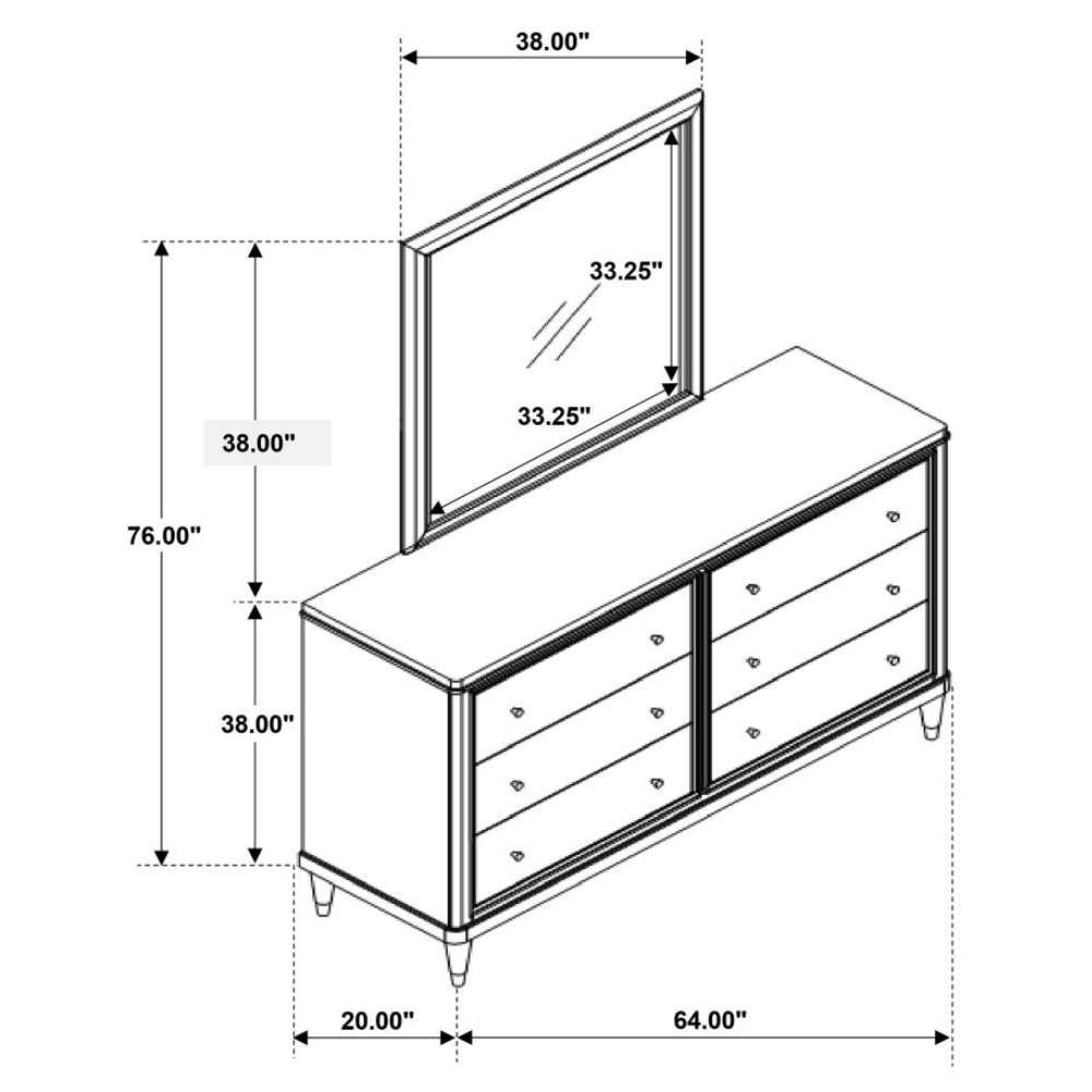 EMBERLYN 6-drawer Dresser with Mirror
