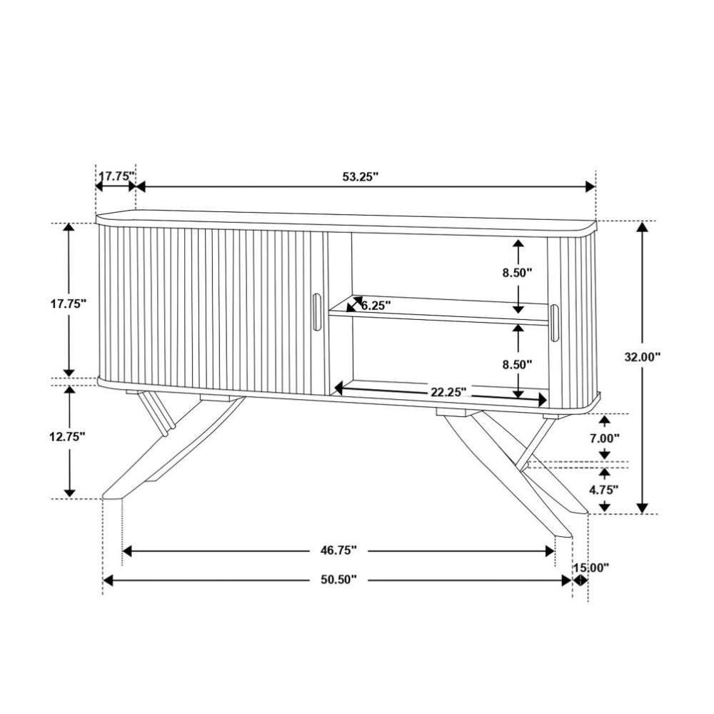 WES 2-door Sideboard Buffet Storage Cabinet