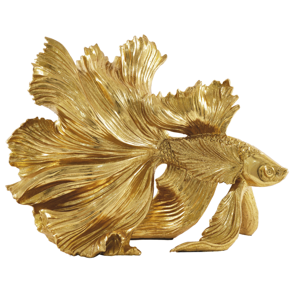 JENNA Beta Fish Tabletop Sculpture Gold