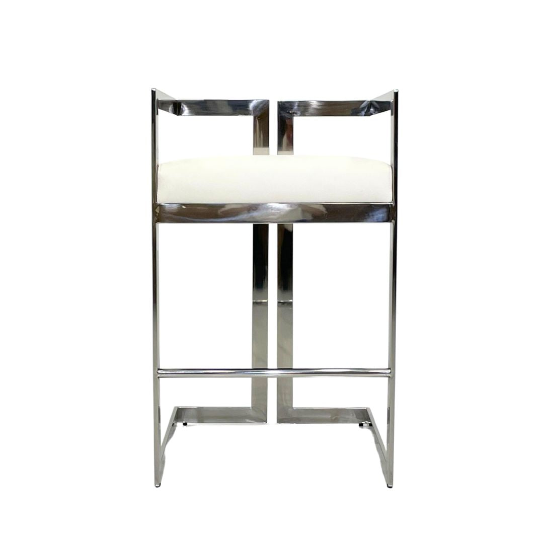 TURIN Silver Counter Stool