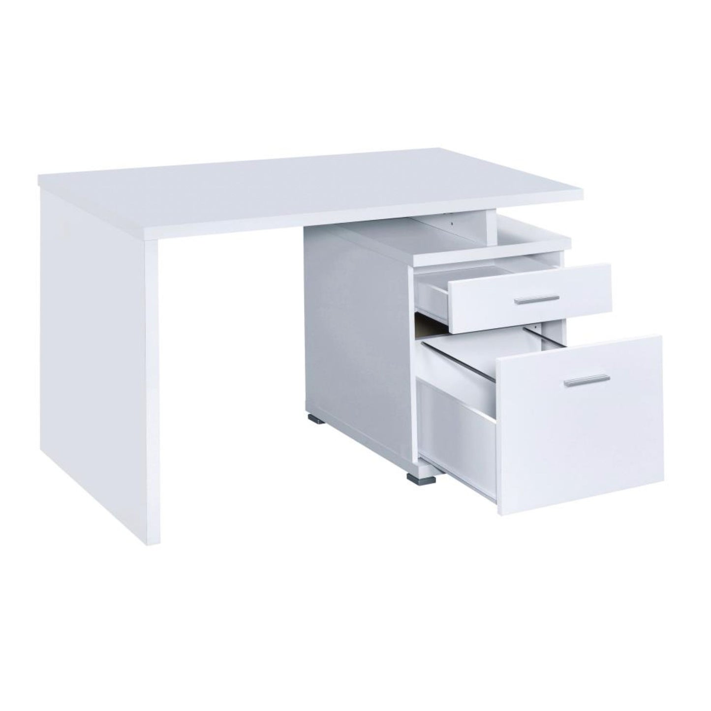 IRVING 2-drawer Office Desk with Cabinet White