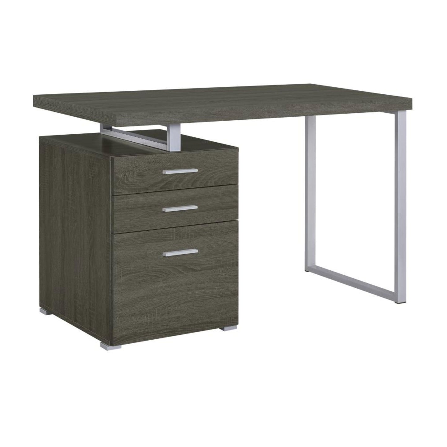 BRENNAN 3-drawer Office Desk Weathered Grey