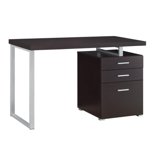 BRENNAN 3-drawer Office Desk Cappuccino