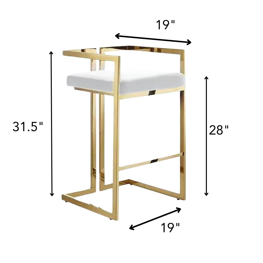 TURIN Gold Counter Stool