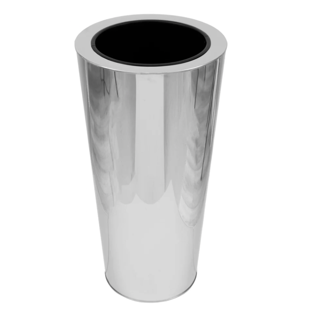 GRACIE 28" Stainless Steel Floor Vase Planters Silver