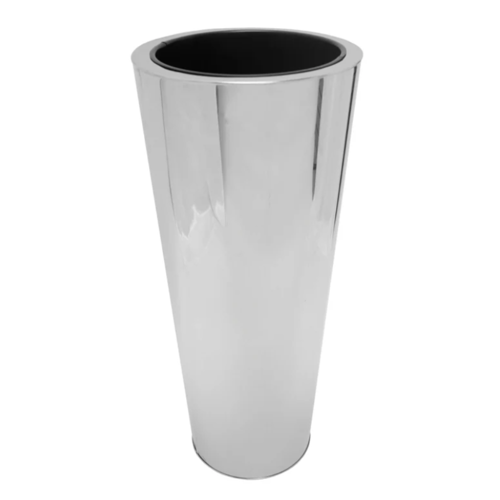 GRACIE 36" Stainless Steel Floor Vase Planters Silver