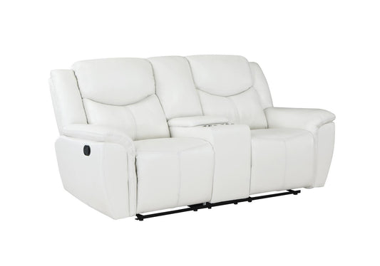 ERIC 2 Seater Reclining Loveseat White