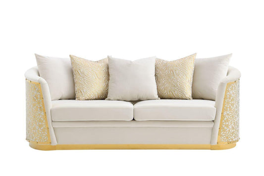 LUCIANA Upholstered Sofa Cream