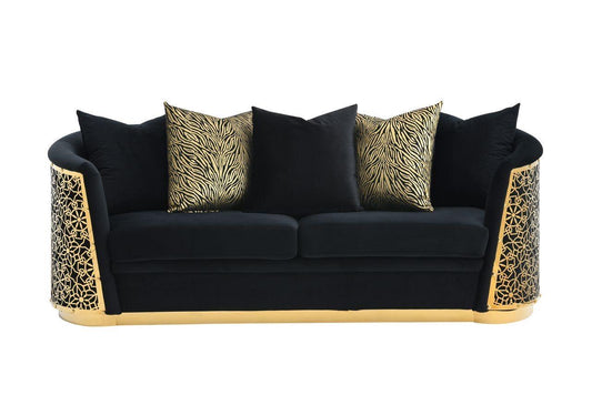 LUCIANA Upholstered Sofa Black