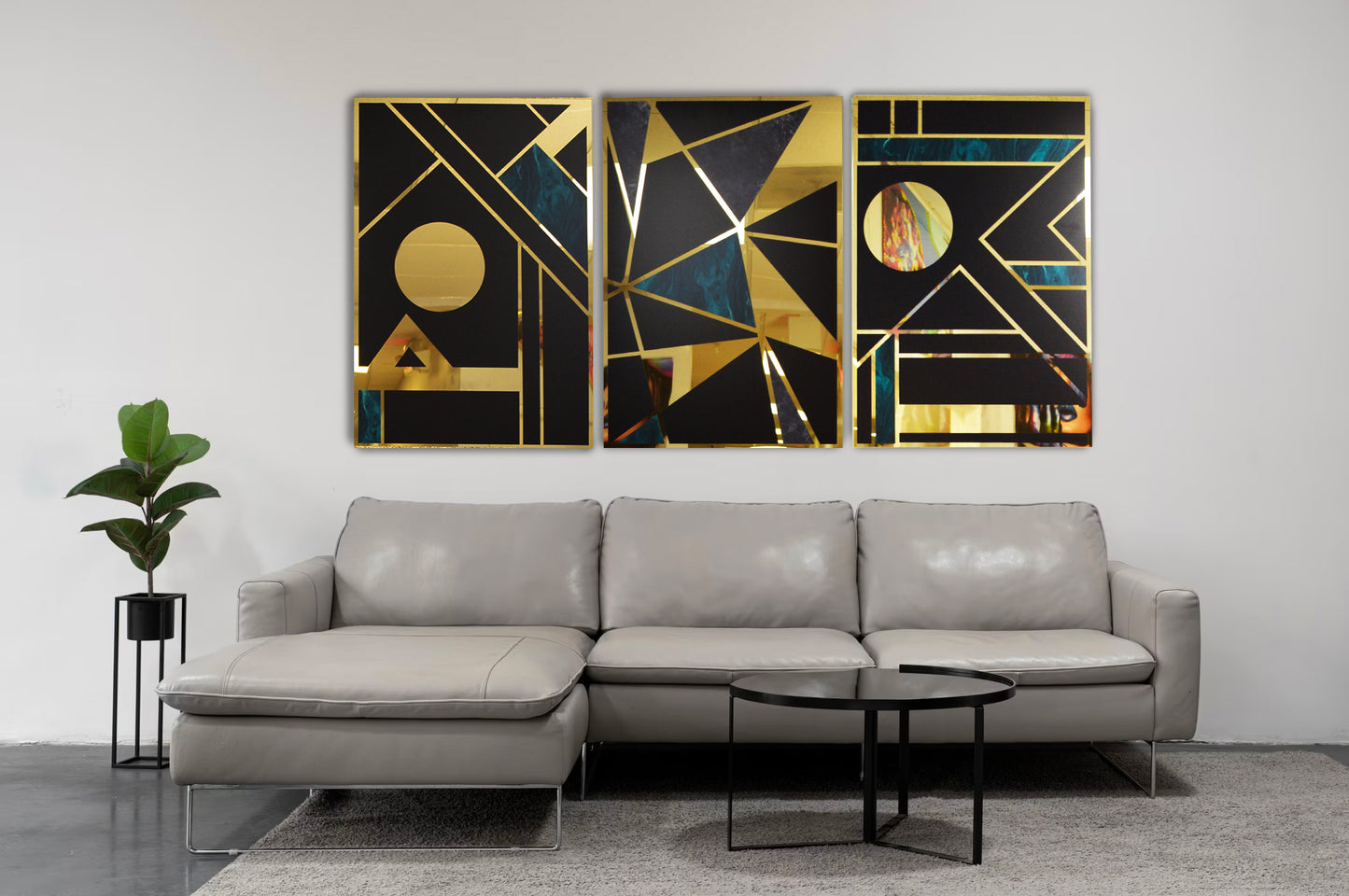ARES 3D Abstract Geometric Acrylic Mirror Prints
