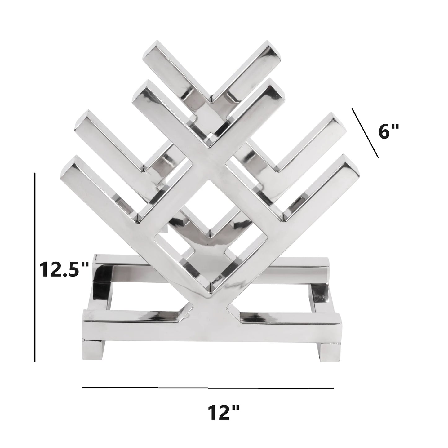 CRISS CROSS 4 Bottle Stainless Steel Wine Holder