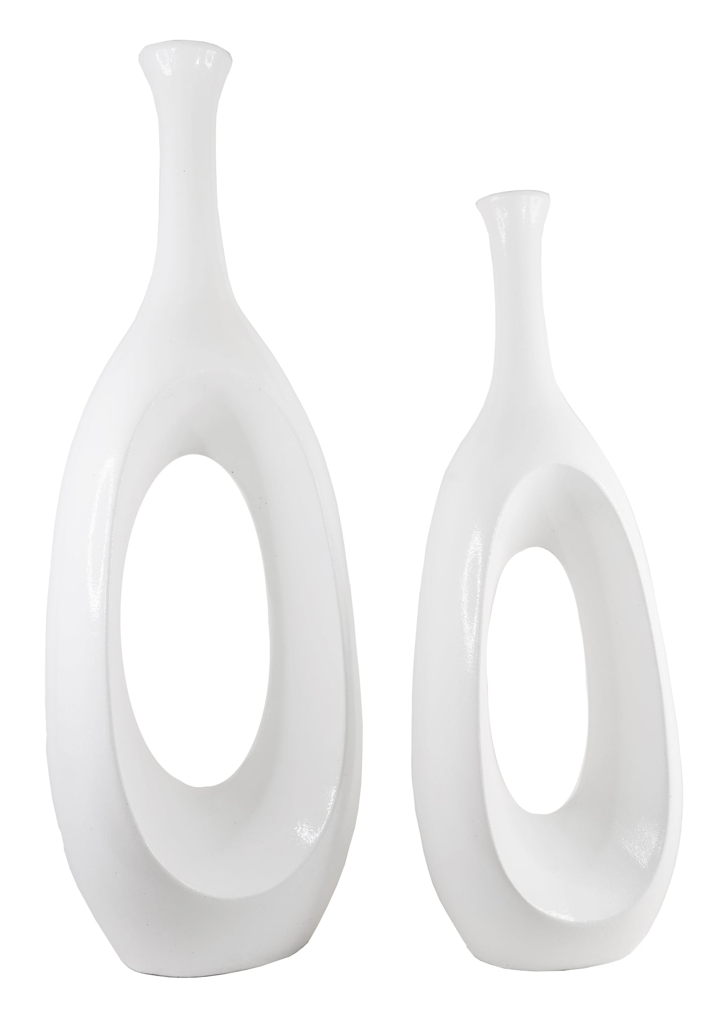 MILO 36" White Modern Floor Vase Planter