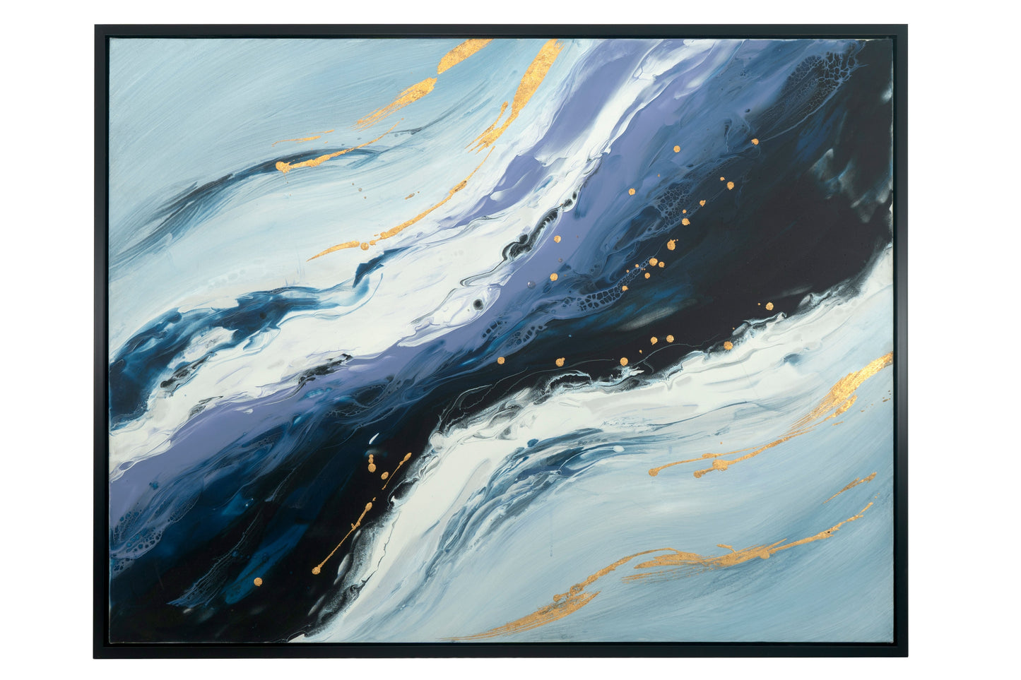 Blue/Purple Hand Painted Canvas Wall Art - Expo Home Decor