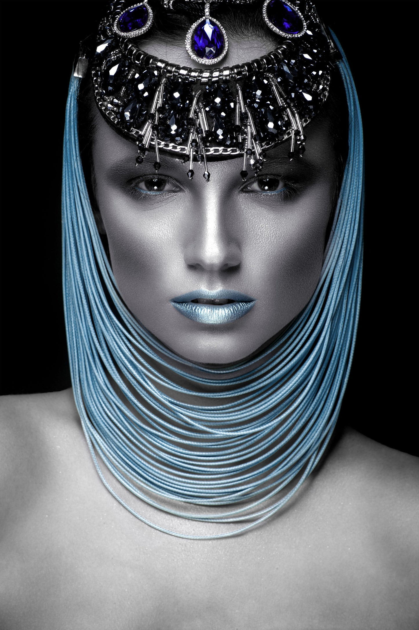 Women Glass Wall Art w/ Crystals 48 x32 - Expo Home Decor