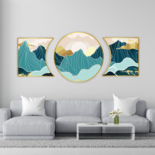 CATO Abstract Mountains Acrylic Mirror Prints