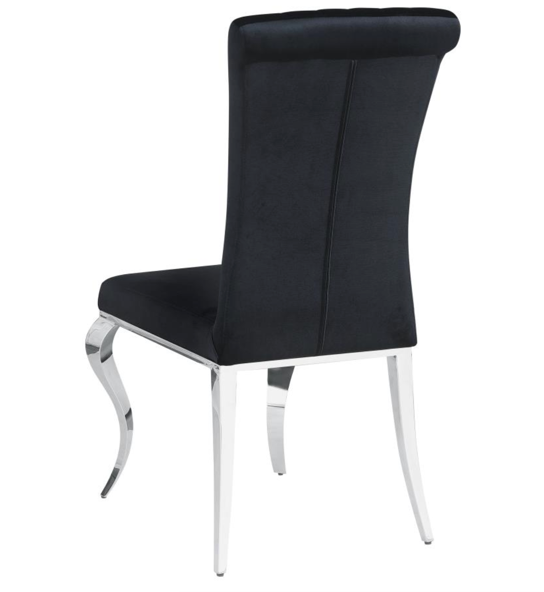 CARONE Upholstered Side Chairs Black