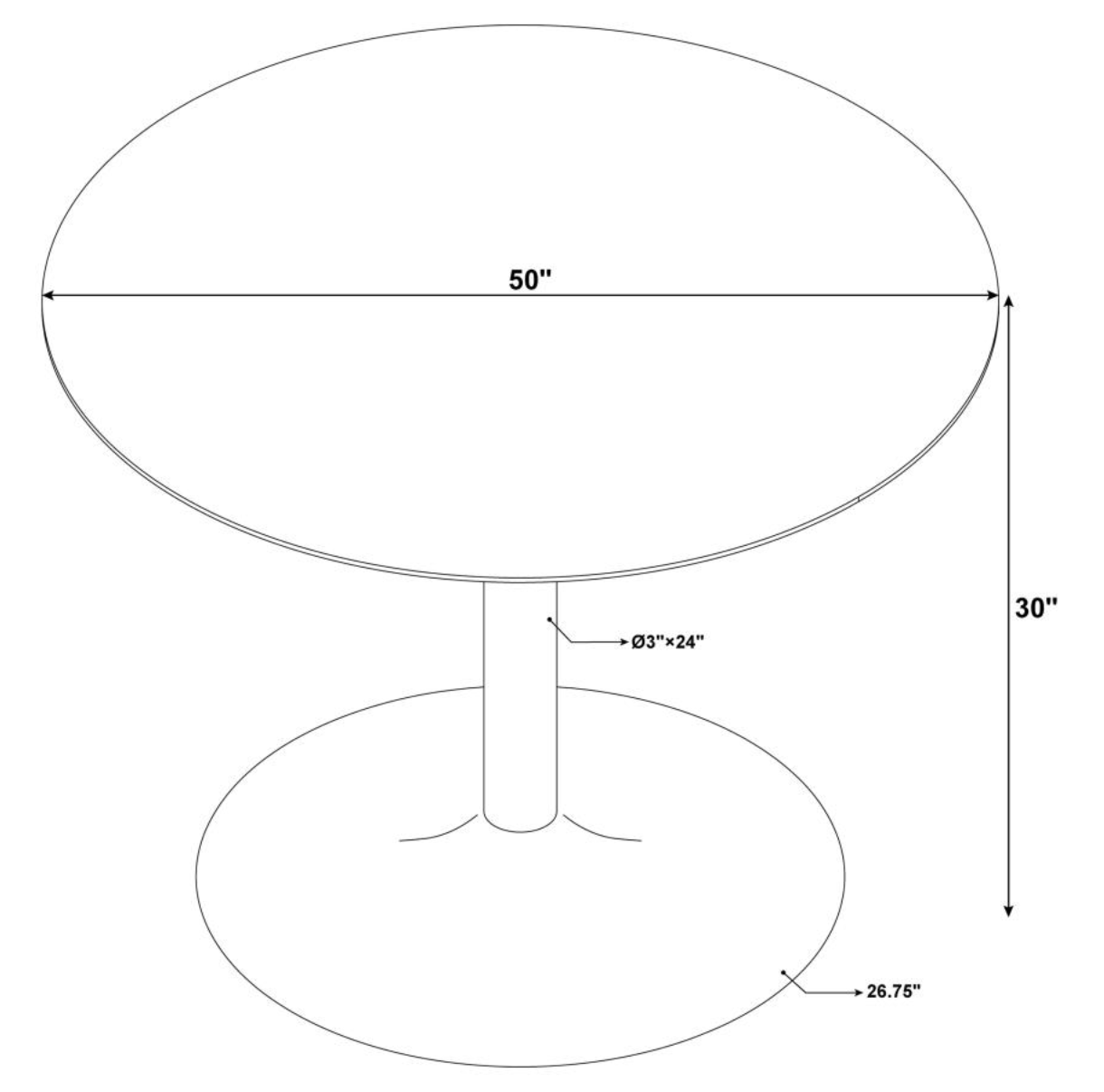 KELLA Round Marble Top Dining Table