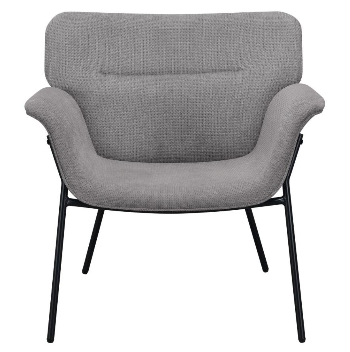 DAVINA Upholstered Flared Arms Accent Chair Grey