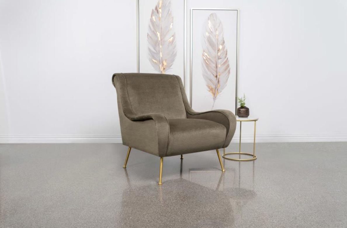 RICCI Upholstered Saddle Arms Accent Chair
