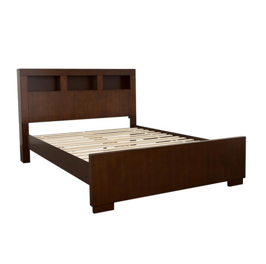 JESSICA Queen Bed with Storage Headboard