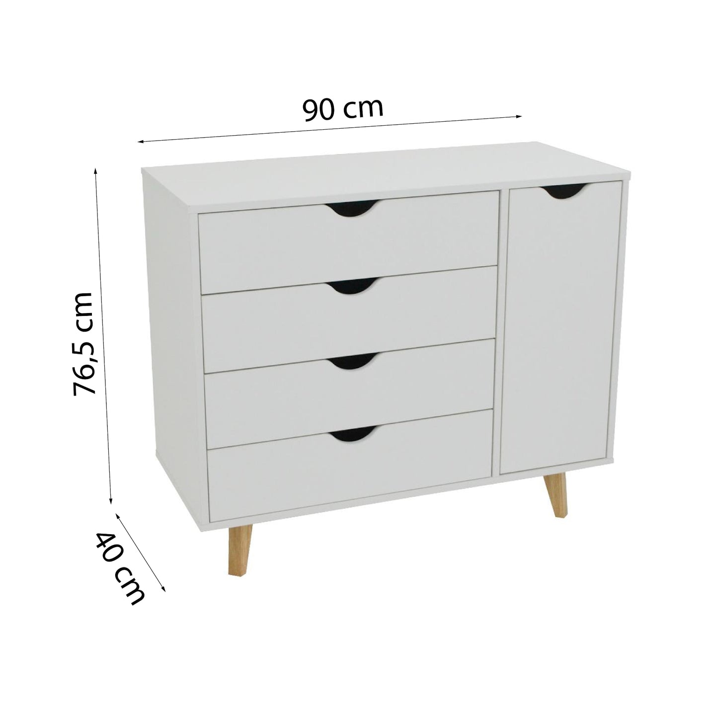 IPANEMA 4-Drawer with 1-Door Dresser