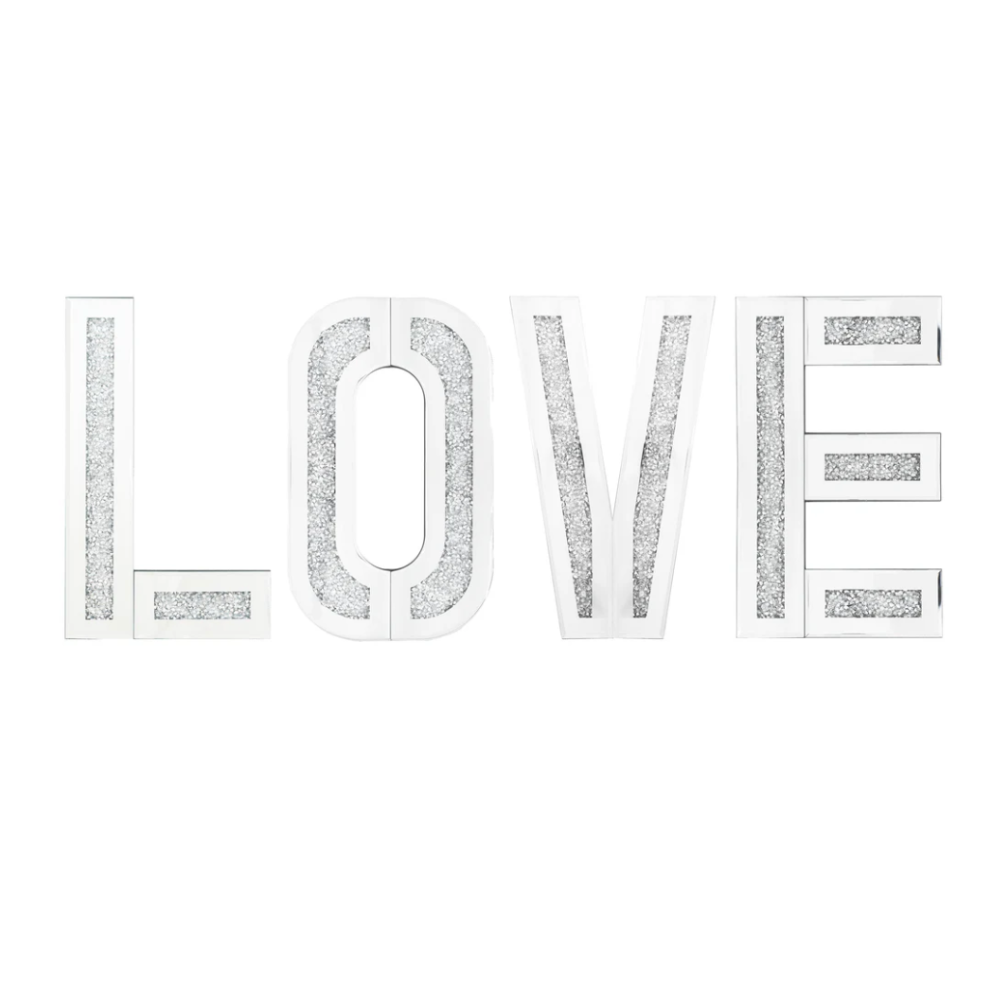 LANDRY 4PC LOVE Sign Mirror Wall Decor