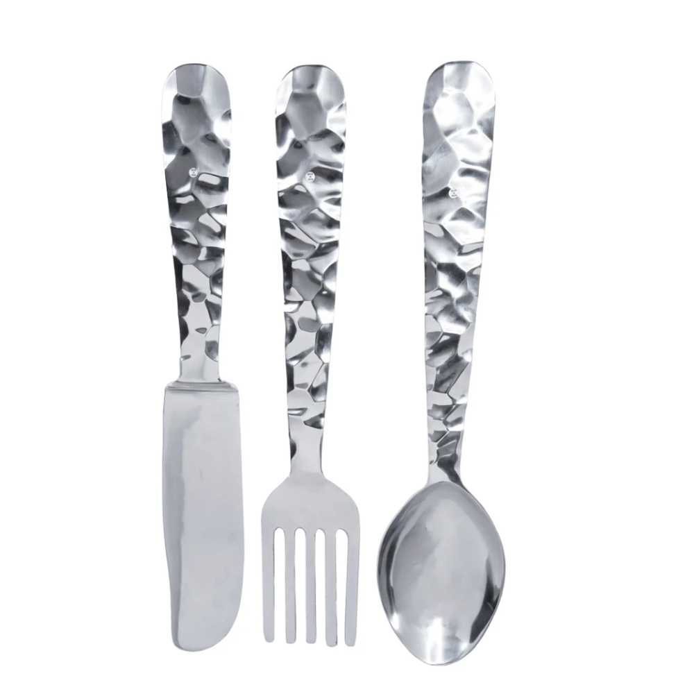 SUKI 34" Aluminum Utensil Kitchen Wall Decor Set