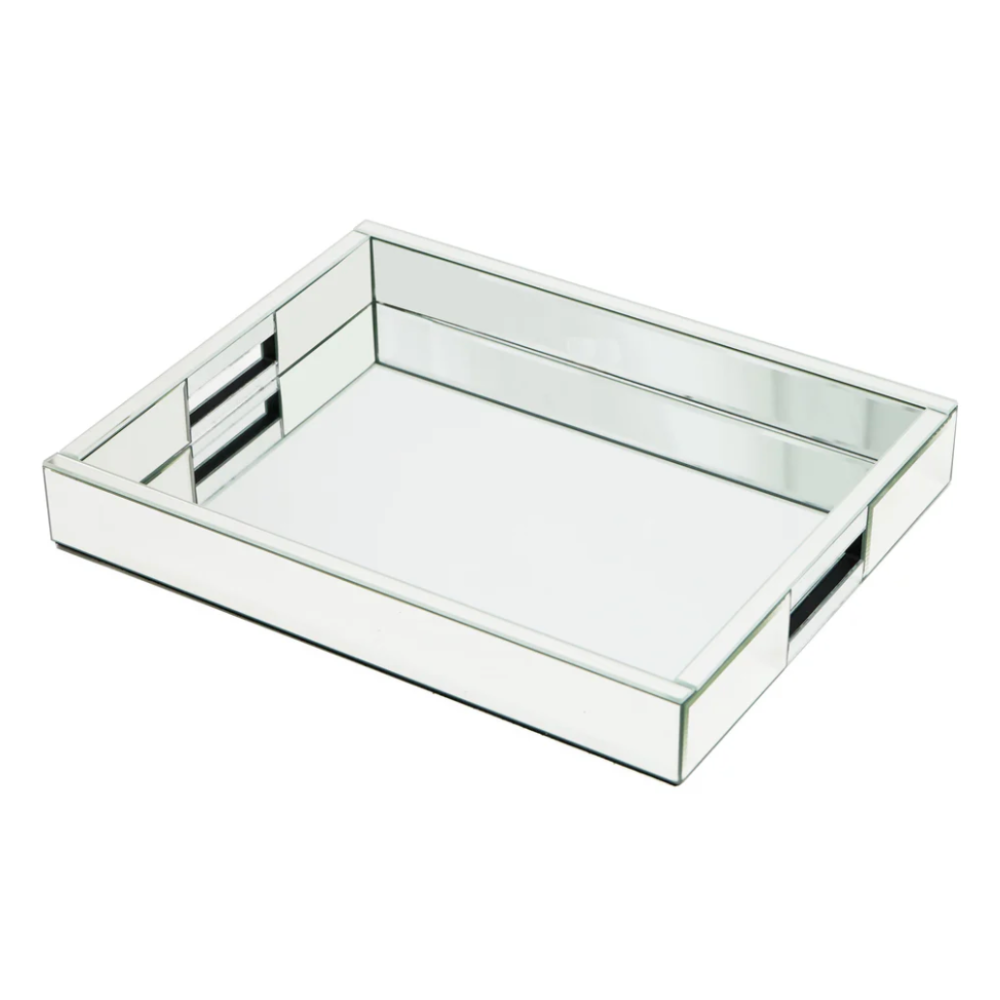 FIONA Mirrored Glass Vanity Tray