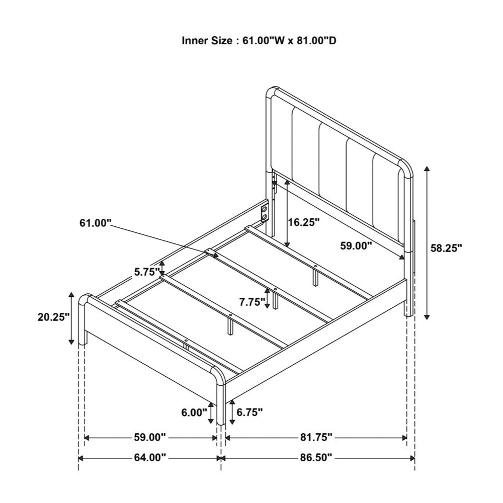 AMSBURY 5-piece Queen Bedroom Set Nutmeg