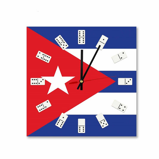 Cuban Flag Square Wall Clock