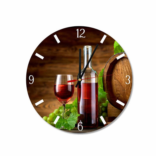 Red Wine Round  Wall Clock