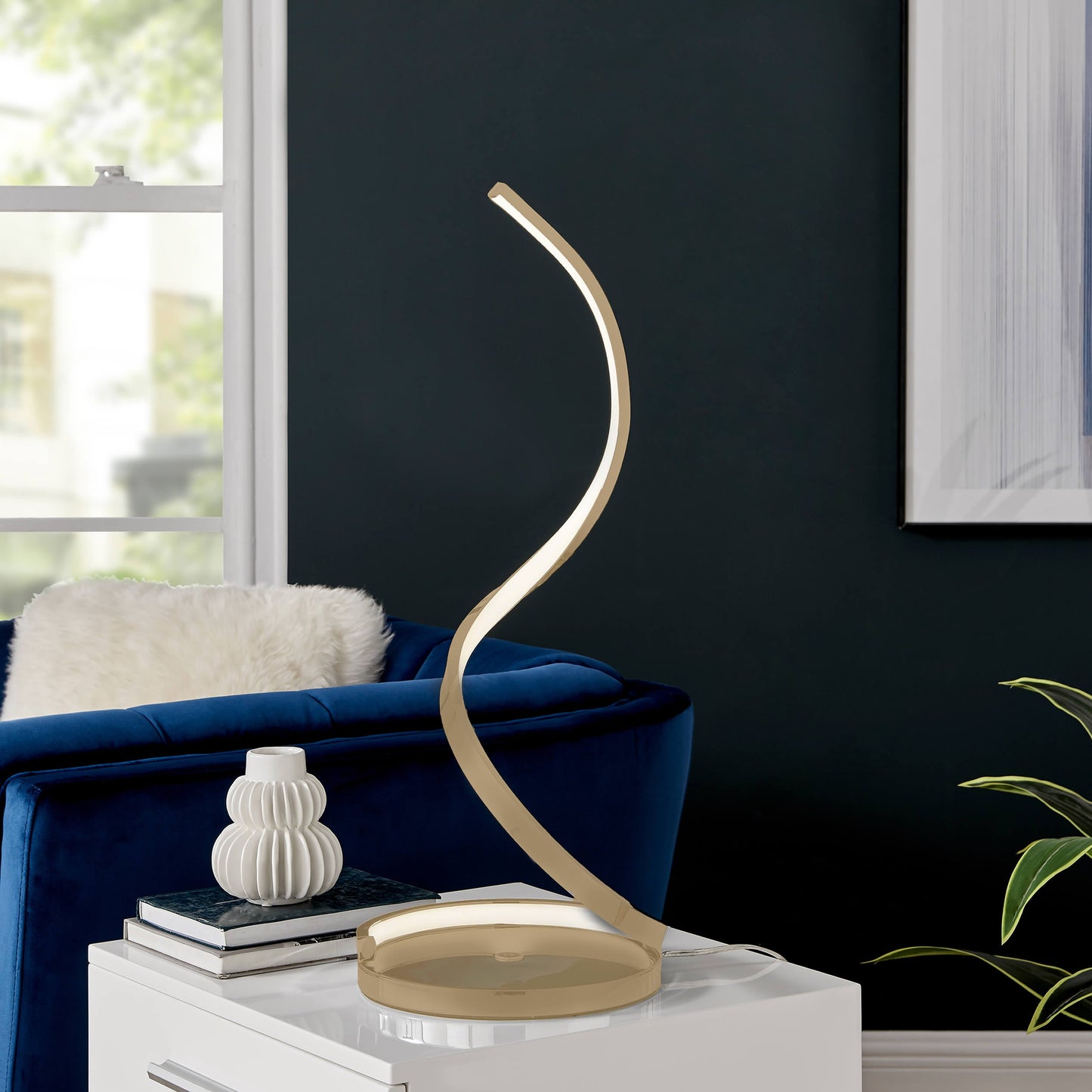 QUILLON Modern Spiral Integrated LED Table Lamp