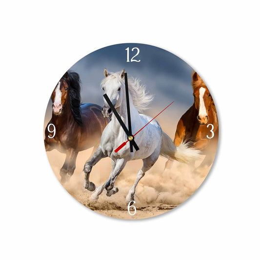 Galloping Horses Round  Wall Clock