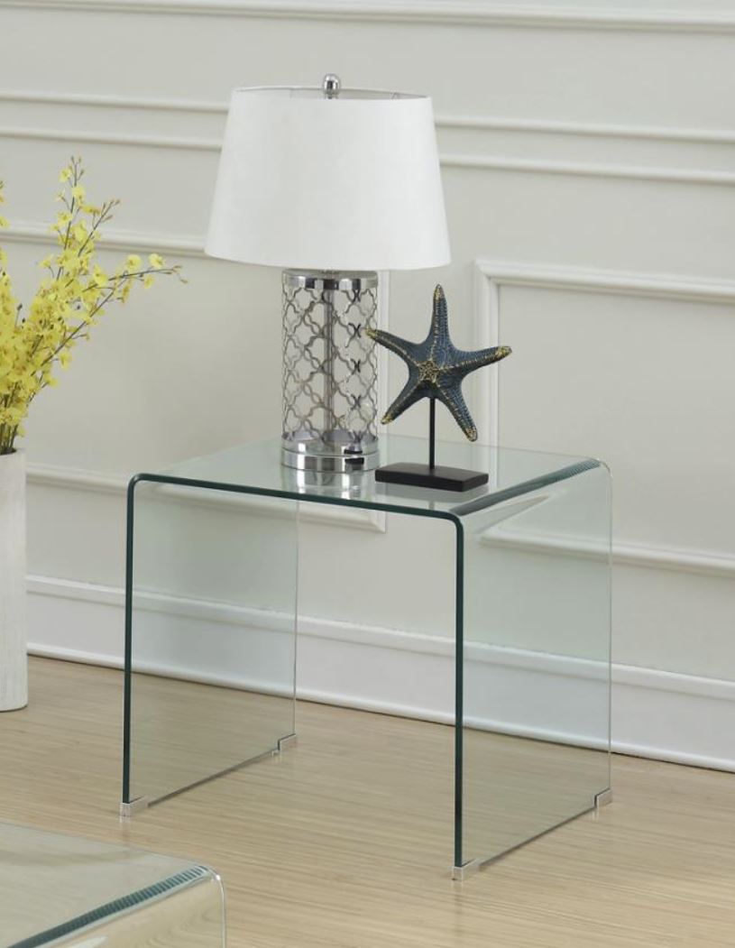 REPLAY Curved Glass End Table