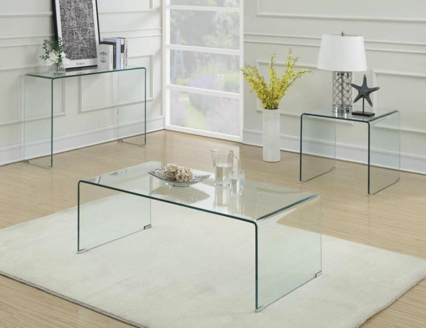 REPLAY Curved Glass End Table